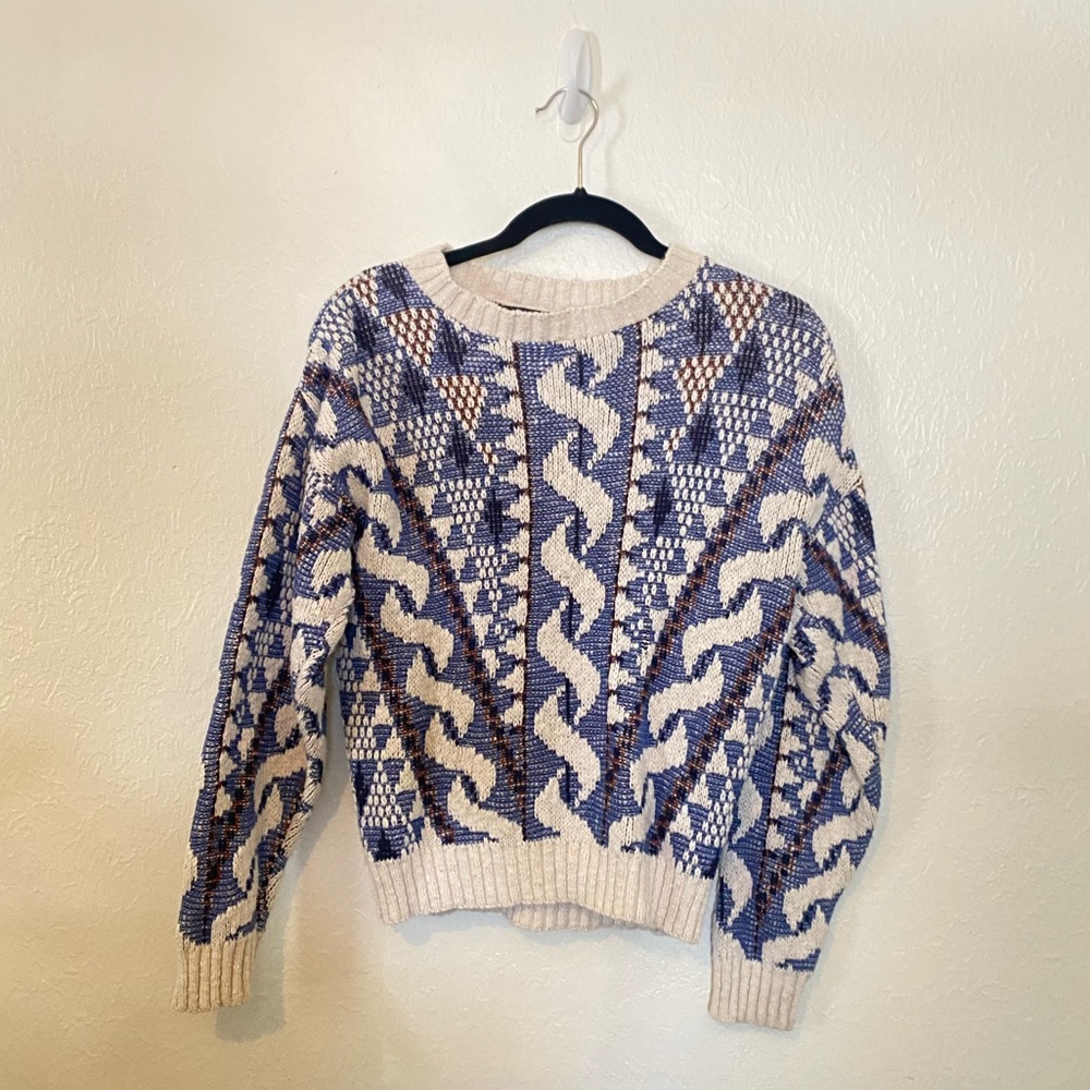 Vintage chunky knit cotton sweater